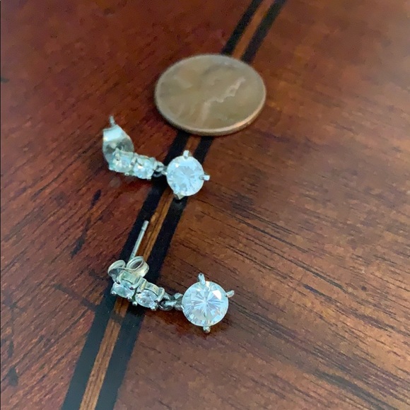CZ Dangly Earrings - Picture 2 of 2